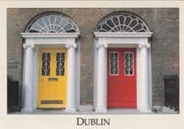 Georgian Doors Dublin City Ireland Postcard