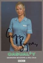 Georgina Bouzova as Ellen Zitek Casualty Hand Signed Cast Card Photo