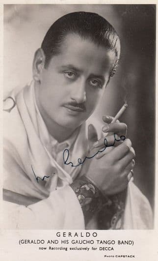 Geraldo & His Tango Orchestra Band Decca LP Record Hand Signed Photo & Letter