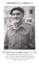 Gerard Ross Norton South African Hampshire Army WW2 Victoria Cross Postcard