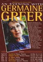 Germaine Greer Feminist Book Author Hand Signed Theatre Flyer