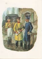 German 1847 Postman Post Office Clerk Germany Postcard