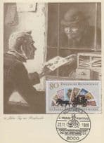 German 1861 Gemmalde Von E Stammel Lithographie First Day Cover Rare Postcard