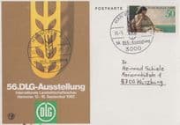 German 1980 Ausstellung Hannover DLG Germany First Day Cover Rare Postcard