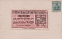 German 50 Pfennig Stamp Postal History Antique Postcard