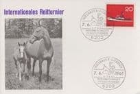 German Horse Show Internationales Reitturnier 1965 First Day Cover Rare Postcard