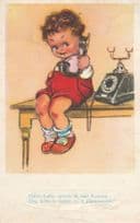 German Telephone Phone 1970s Comic Humour Postcard
