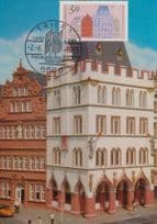 German Trier Rotes Haus Mit Inschrift Germany First Day Cover Rare Postcard