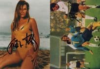 Germany Football Supermodel Athlete 2x Hand Signed Photo s