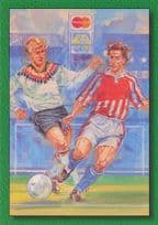 Germany vs Czech Republic 1996 European Football Championships Painting Postcard