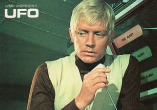 Gerry Anderson's UFO Engale Marketing 1987 Commander Straker Ed Bishop Postcard