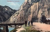Giant Transportation at Urnerloch Andermatt Switzerland Antique Postcard