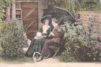 Giant Umbrella Old Romance Persuasion Postcard