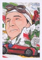 Giuseppe Farina Italy Grand Prix F1 Motor Racing Driver Painting Postcard