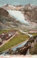 Gletsch & Glacier Du Rhone Old Switzerland Postcard