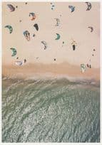 Glider Planes Parachutes As Beach Sunblinds Spectacular Aerial Postcard