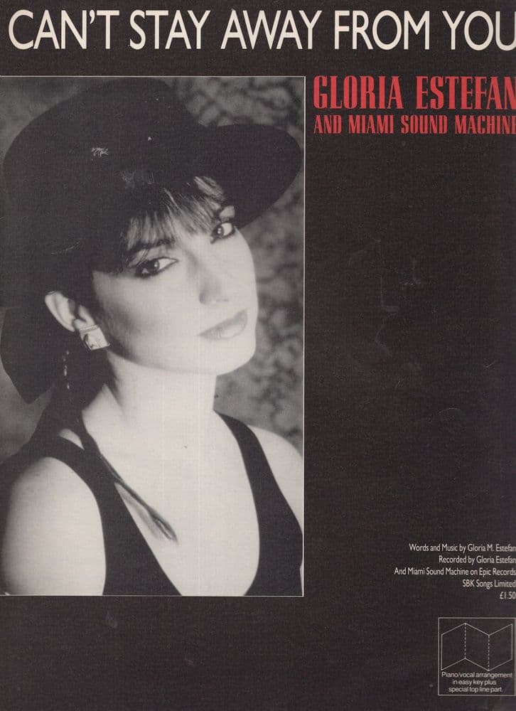 Gloria Estefan Can t Stay Away From You Rare XL Sheet Music Gloria Estefan Can t Stay Away From You Rare XL Sheet Music