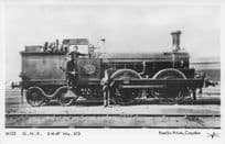GNR Old 0-4-4T No 513 Train & Driver Pamlin Prints RPC Railway Postcard