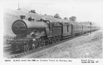 GNR Old 1408 Cromer Train at Potters Bar Pamlin Prints RPC Railway Postcard