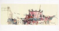 Goddess Of Mercy Temple Penang Malaysia Stunning Painting Postcard