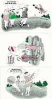 Golf Cartoons 3x Limited Edition Sports Comic Humour Golfing Postcard s