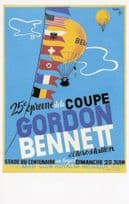 Gordon Bennett Hot Air Balloon Advertising Poster Postcard
