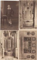 Gordon Highlanders 4x Scottish War Memorial Military Old Postcard s