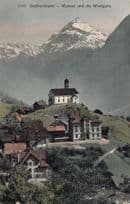 Gotthardbahn Wessen Und Die Windgelle Antique Switzerland Postcard