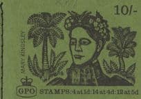 GPO 10 Shilling Stamps Book Posh Lady Hat On Cover MINT