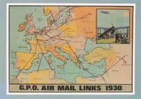 GPO Air Mail Links 1930 Map Ordnance Survey FDC Postcard