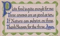 Grace Before Meals Poverty Third World Nature Gratitude Antique Proverb Postcard