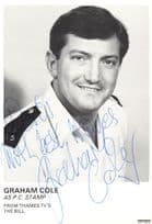 Graham Cole as PC Stamp The Bill ITV Hand Signed Cast Card Photo
