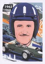 Graham Hill British GB Grand Prix F1 Motor Racing Driver Painting Postcard