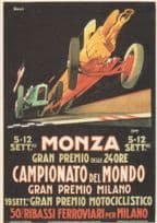 Gran Premio D'Italia Monza F1 Grand Prix Rare Poster Postcard