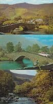 Grange Bridge Borrowdale Bowder Stone 3x 1970s Postcard s