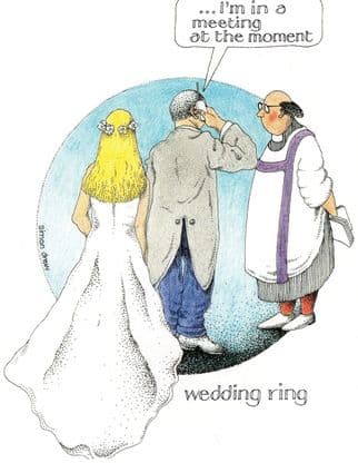 Great Best Man Speech Mobile Phone At Wedding Comic Postcard