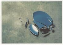 Greek Restaurant Style Plate China Dinnerware Smashing Rare Postcard