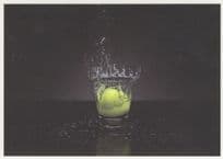 Green Tennis Ball Cocktail Drink In Alcoholic Explosion German Art Postcard