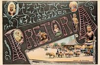 Greetings From Pretoria South African Children Cooking Old Postcard