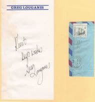 Greg Louganis Olympic Games Diver Hand Signed Autograph