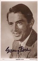 Gregory Peck Antique Hand Signed Photo Card Autograph