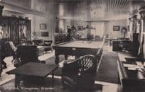 Grenna Ribbagarden Snooker Billiards Table & Cues Sweden Old Real Photo Postcard