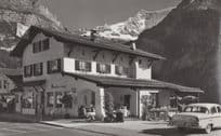 Grindelwald Restaurant Tea Room Swiss Real Photo Postcard