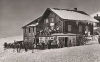 Group Photo At Hotel Hahnenmoospass Adelboden Swiss Rare RPC Postcard