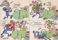 Grover Sesame Street Get Well Soon Rare Postcard