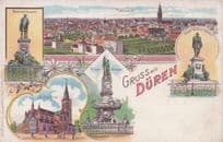 Gruss Aus Duren Denkmal Kaiser Wilhelm Antique German Postcard