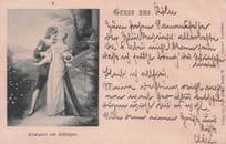 Gruss Aus Koln Love Romance Antique 1897 German Postcard