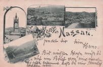 Gruss Aus Nassau German Old Rare 1897 Postcard
