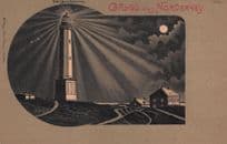 Gruss Aus Norderney Lighthouse German Antique Rare Postcard