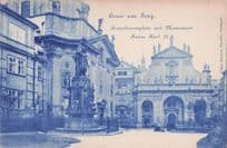 Gruss Aus Prag Kaiser Karl IV Antique Czech Republic Postcard